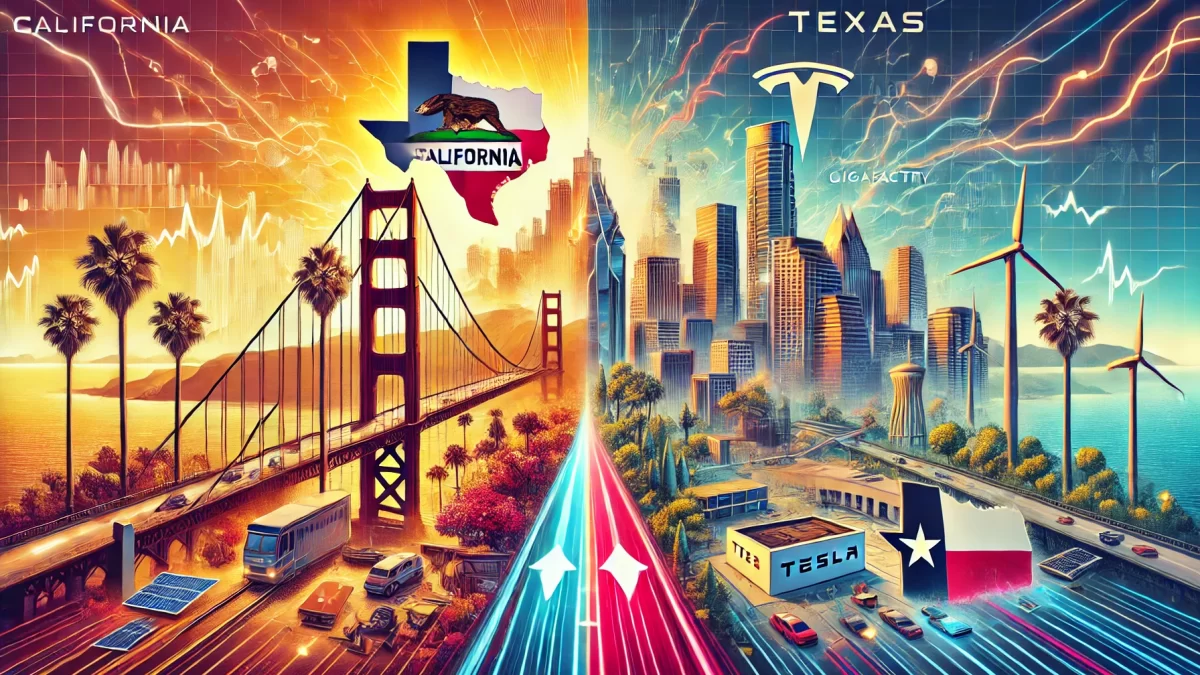 comparison between California and Texas, highlighting the shift of startups from California to Texas - Texas Startup Insider